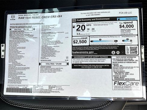 New 2026 RAM 1500 Rebel w/ Rebel Level 2 Equipment Group image 14