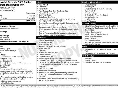 Used 2021 Chevrolet Silverado 1500 Custom RWD image 20