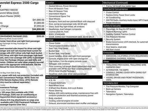 New 2025 Chevrolet Express 2500 w/ Driver Convenience Package image 3