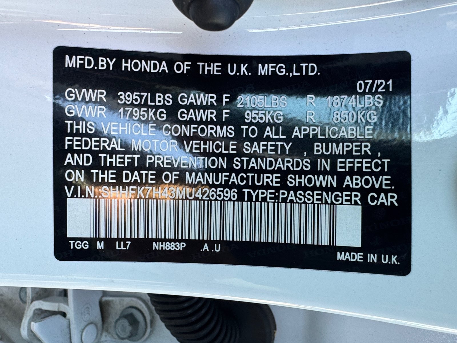 Used 2021 Honda Civic Sport image 16
