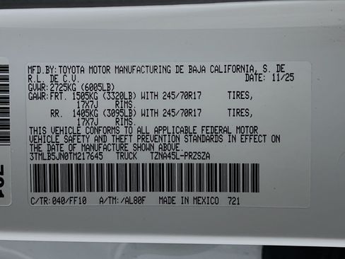 Used 2026 Toyota Tacoma SR5 AWD/4WD image 24