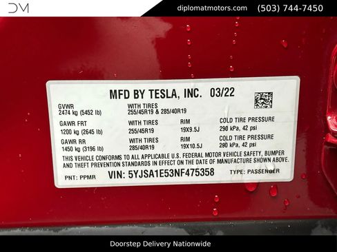 Used 2022 Tesla Model S Standard Range image 45