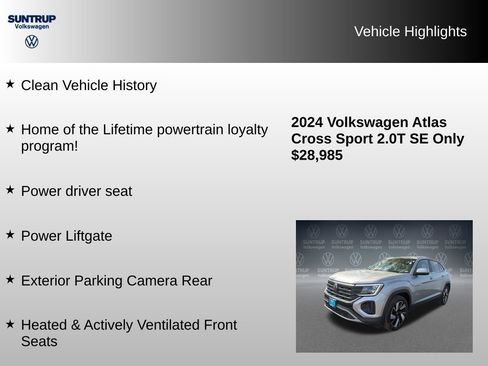 Used 2024 Volkswagen Atlas Cross Sport SE FWD image 7