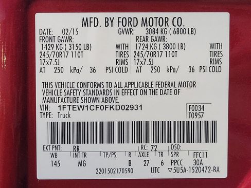 Used 2015 Ford F150 XLT RWD image 33