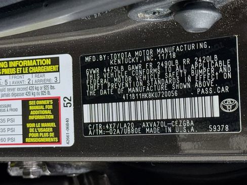 Used 2019 Toyota Camry XLE image 32