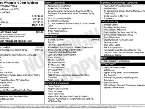 New 2026 Jeep Wrangler Unlimited Rubicon w/ Technology Group AWD/4WD image 6