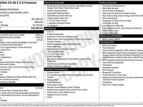 Certified 2023 MAZDA CX-30 AWD 2.5 S w/ Premium Package image 26