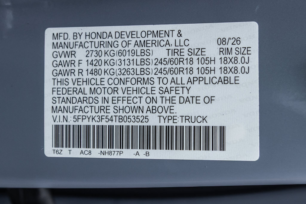 New 2026 Honda Ridgeline RTL image 14