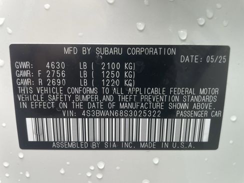 New 2025 Subaru Legacy Limited w/ Popular Package #2 image 22