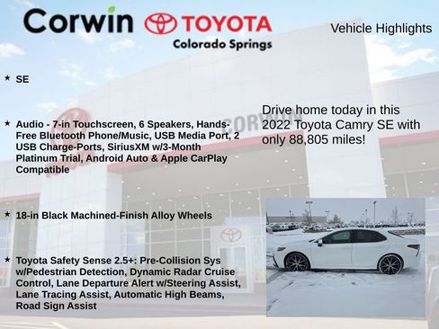 Used 2022 Toyota Camry SE image 6