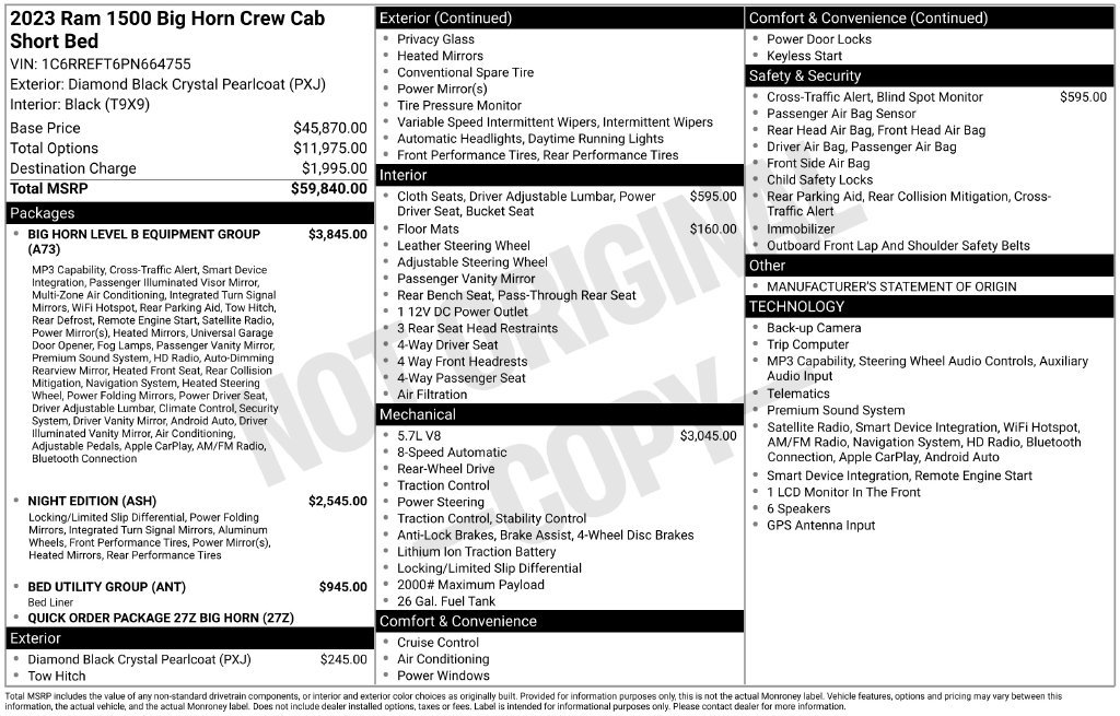 Used 2023 RAM 1500 Big Horn RWD image 6