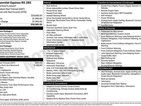 New 2026 Chevrolet Equinox RS AWD/4WD image 25