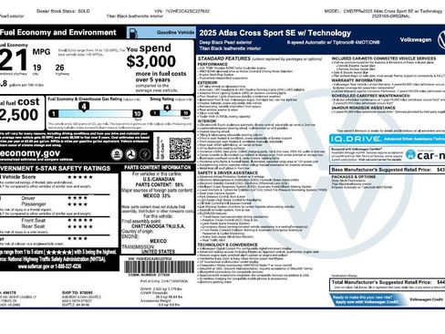 Used 2025 Volkswagen Atlas Cross Sport SE AWD/4WD image 2