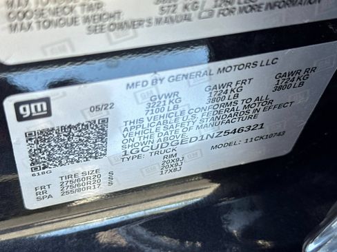 Used 2022 Chevrolet Silverado 1500 LTZ AWD/4WD image 33