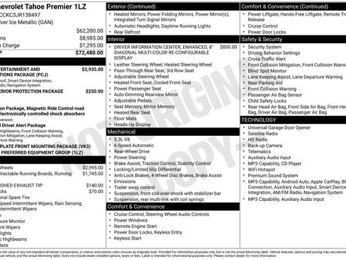 Used 2018 Chevrolet Tahoe Premier RWD image 1