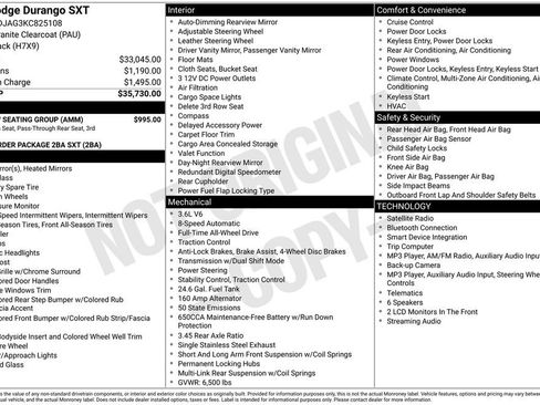 Used 2019 Dodge Durango SXT w/ 3rd Row Seating Group AWD/4WD image 6