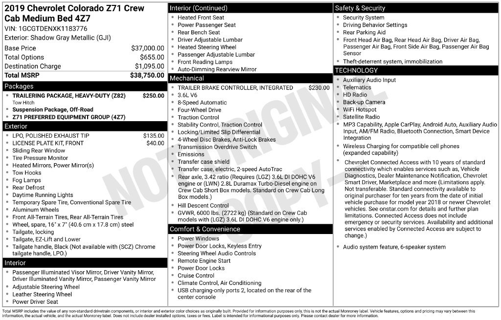 Used 2019 Chevrolet Colorado Z71 AWD/4WD image 12