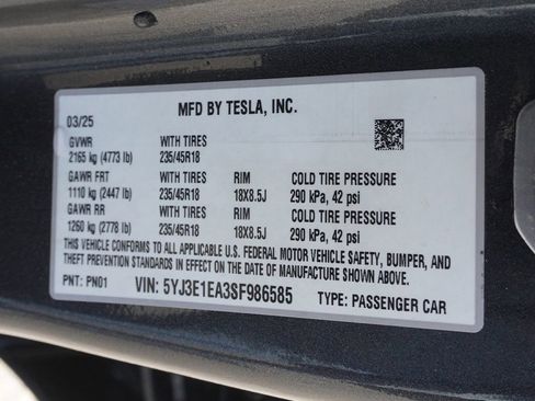 Used 2025 Tesla Model 3 Long Range RWD image 51
