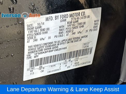 Used 2015 Ford Explorer Limited w/ Equipment Group 302A AWD/4WD image 14