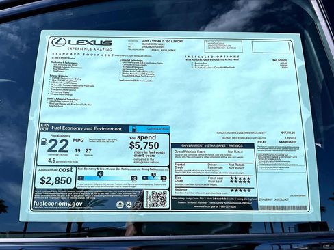 New 2026 Lexus IS 350 F Sport w/ Accessory Package Z1 RWD image 22