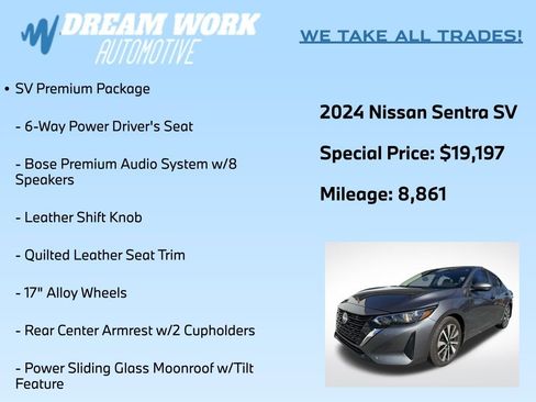 Used 2024 Nissan Sentra SV w/ SV Premium Package image 7