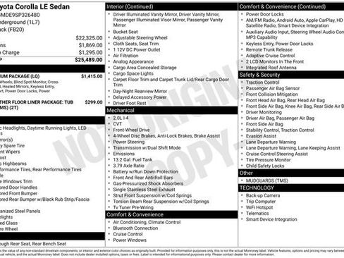 Used 2025 Toyota Corolla LE w/ LE Premium Package FWD image 31
