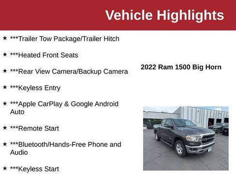 Used 2022 RAM 1500 Big Horn AWD/4WD image 10