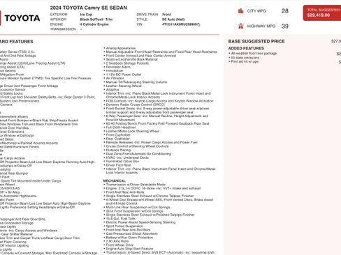 Used 2024 Toyota Camry SE image 5