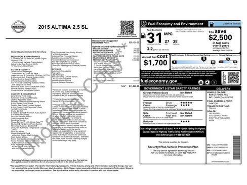 Used 2015 Nissan Altima 2.5 SL w/ Technology Package FWD image 3