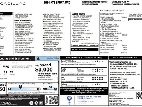 Used 2024 Cadillac XT6 Sport w/ Technology Package AWD/4WD image 15