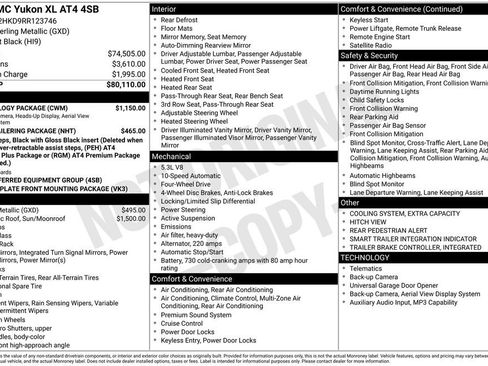 Used 2024 GMC Yukon XL AT4 w/ Technology Package AWD/4WD image 45
