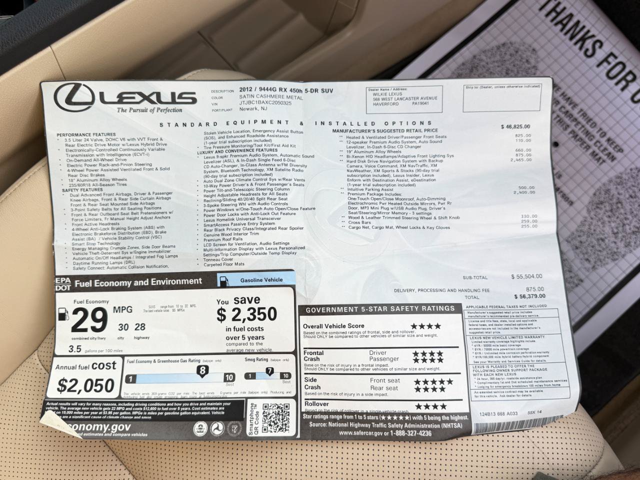 Used 2012 Lexus RX 450h AWD w/ Premium Pkg image 62