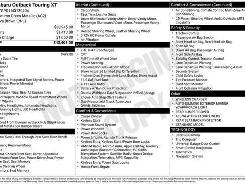 Used 2021 Subaru Outback Touring XT image 2