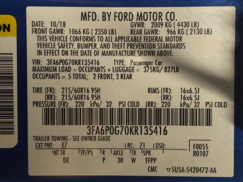 Used 2019 Ford Fusion S image 33