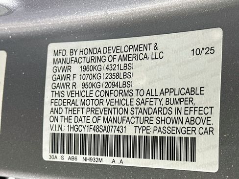 Used 2025 Honda Accord SE image 12