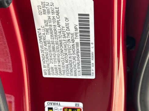 Certified 2023 Honda Odyssey EX image 37