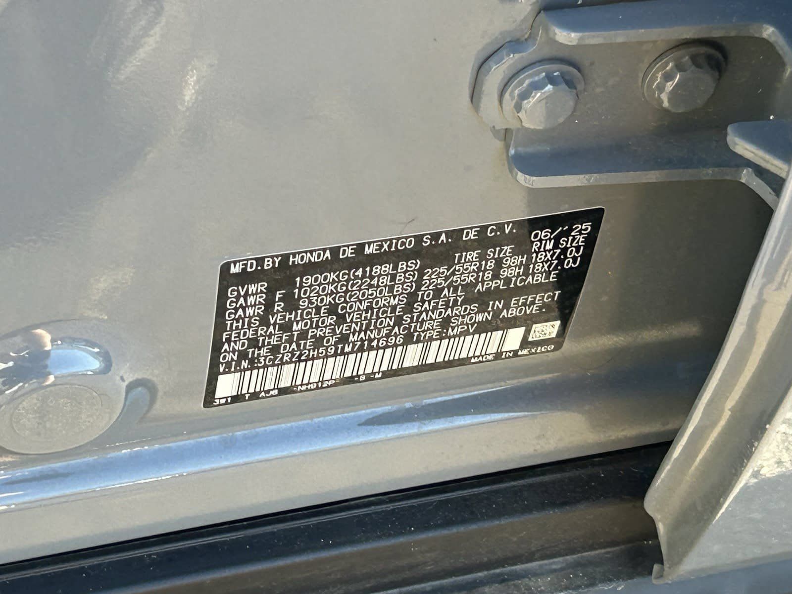 Certified 2026 Honda HR-V Sport image 34