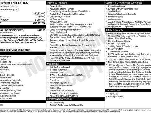 Used 2022 Chevrolet Trax LS w/ Tint and Cruise Package AWD/4WD image 6