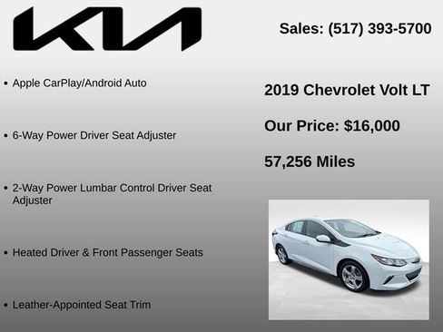 Used 2019 Chevrolet Volt LT w/ Power Convenience Package FWD image 19