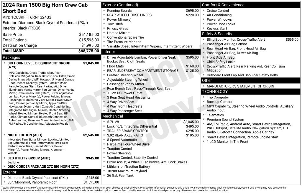 Used 2024 RAM 1500 Big Horn AWD/4WD image 22