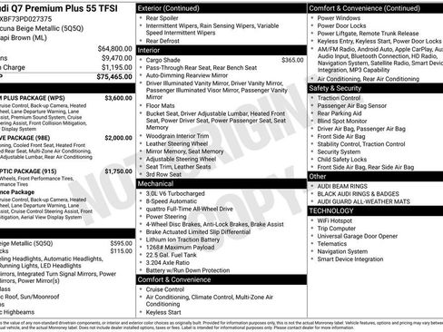 Certified 2023 Audi Q7 2.0T Premium Plus w/ Premium Plus Package AWD/4WD image 3
