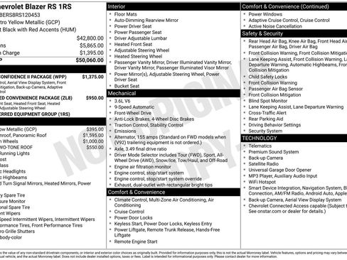 Used 2024 Chevrolet Blazer RS w/ Driver Confidence II Package FWD image 39