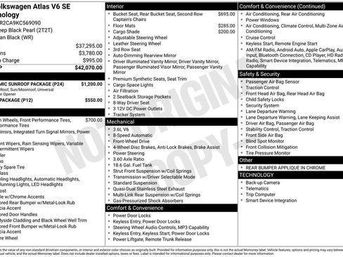 Used 2019 Volkswagen Atlas SE w/ Panoramic Sunroof Package FWD image 31