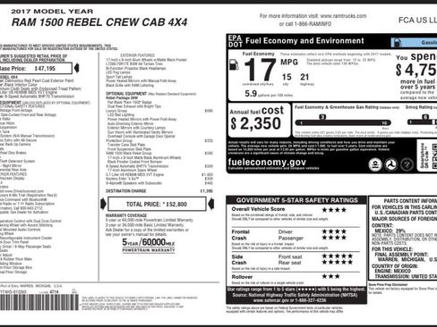 Used 2017 RAM 1500 Rebel w/ Luxury Group AWD/4WD image 25