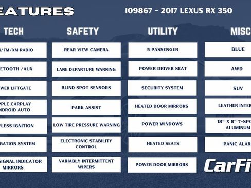 Used 2017 Lexus RX 350 350 w/ Premium Package image 35