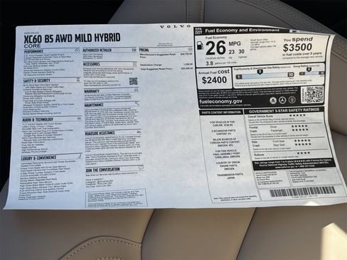 New 2026 Volvo XC60 B5 Core AWD/4WD image 30