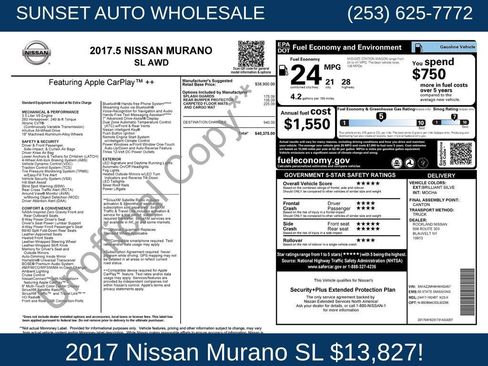 Used 2017 Nissan Murano SL AWD/4WD image 39
