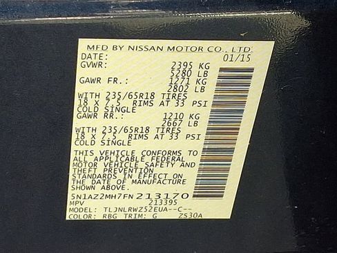 Used 2015 Nissan Murano SL w/ SL Technology Package image 23