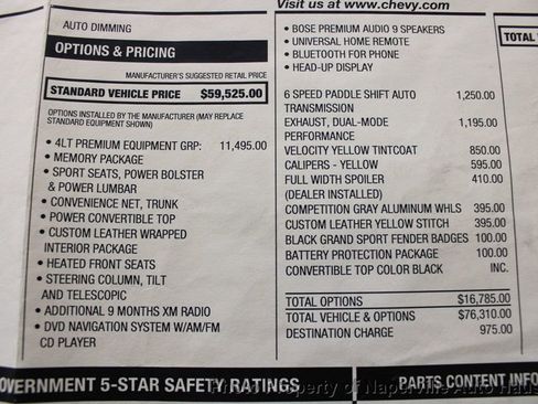 Used 2012 Chevrolet Corvette Grand Sport w/ 4LT Preferred Equipment Group image 63