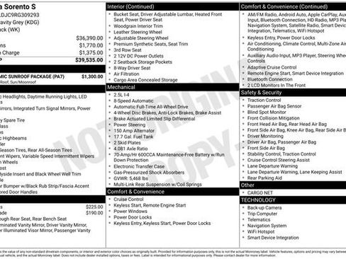 Used 2024 Kia Sorento S w/ Panoramic Sunroof Package image 26